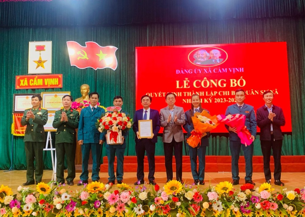 Huyện Cẩm Xuyên thành lập Chi bộ Quân sự xã